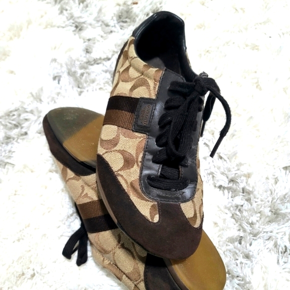 Coach Women's Monogram Suede Sneakers Size 7.5 M - Picture 6 of 12